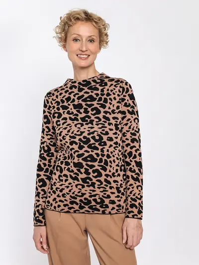 Джемпер с леопардовым принтом